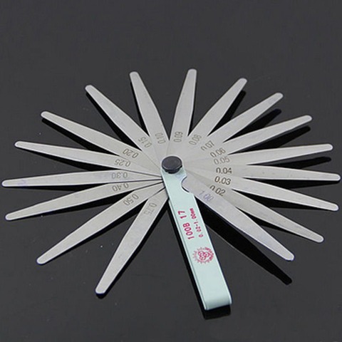 100mm Length Metric Feeler Gauge 17 Blade Gap Filler 0.02-1.00mm Thickness Measurement Layout Tool ► Photo 1/6