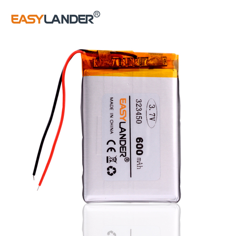 323450 3.7V 600mAh Rechargeable li Polymer  Battery For SONY MP3 Game Player mouse GPS PSP Lampe speaker PRS-505 S639 E-Book ► Photo 1/6