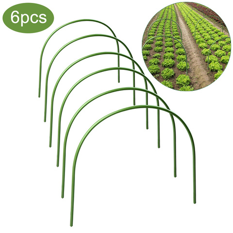 6 Pcs Greenhouse Hoops Plant Hoop Grow Garden Tunnel Hoop Support Hoops Plant Holder Tools for Garden Stakes Farm Agriculture ► Photo 1/6