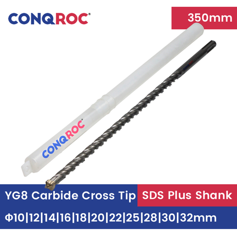 350mm SDS Plus Drill Bit YG8 Carbide Cross Tip Hammer Masonry Drill Bit ► Photo 1/6