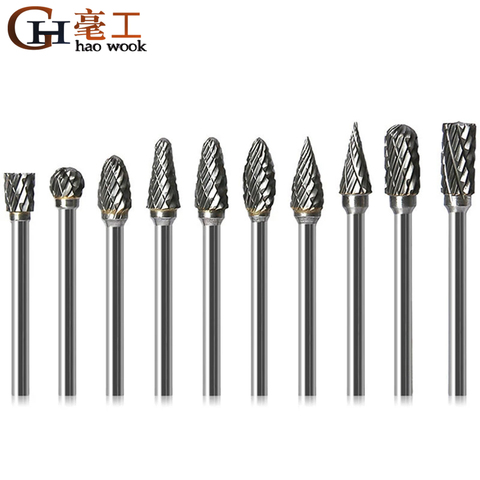 1/8 Tungsten Carbide 3x6mm Drill Bits Rotary Burrs Metal Diamond Grinding Woodworking Milling Cutters For Drill Bits ► Photo 1/6