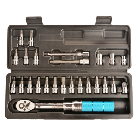 MXITA 1/4inch 1-25NM Click Adjustable Torque Wrench Bicycle Repair tools kit set tool bike repair spanner hand tool set ► Photo 1/6