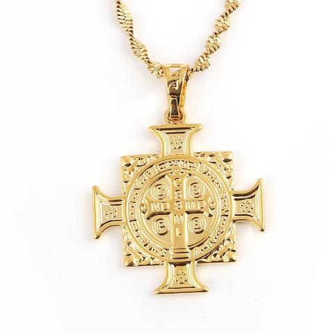 St-Barbe Catholic Patron Saint St.Benedict Holy Medal Pendant Benedictine Badge Jewelry ► Photo 1/5