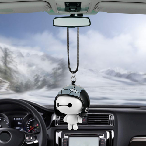 Car Pendant Cute Helmet Baymax Robot Doll Hanging Ornaments Automobiles  Rearview Mirror Suspension Decoration Accessories Gifts - Price history &  Review, AliExpress Seller - cyberday Official Store