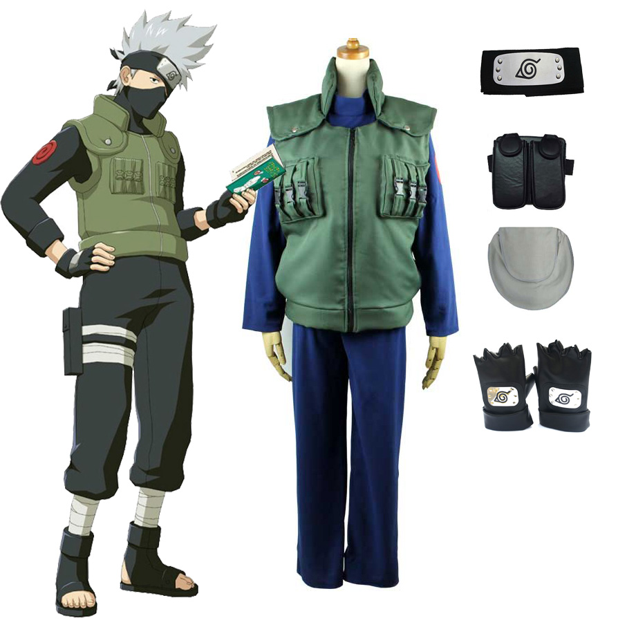 6pcs SET Anime Naruto Cartoon Kakashi Cosplay Figure Accessories