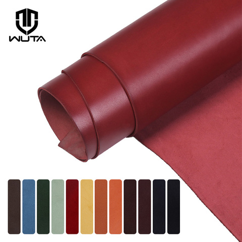 WUTA 3 Square Feet Irregular Colored Vegetable Tanned Cowhide Leather Piece DIY Full Grain Waxed Genuine Leather ► Photo 1/6
