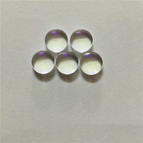 Aspheric Lens 8mm In Diameter   Thickness 4mm   Focal Length 4mm Glass Lens Coating 400nm-470nm Band ► Photo 1/4