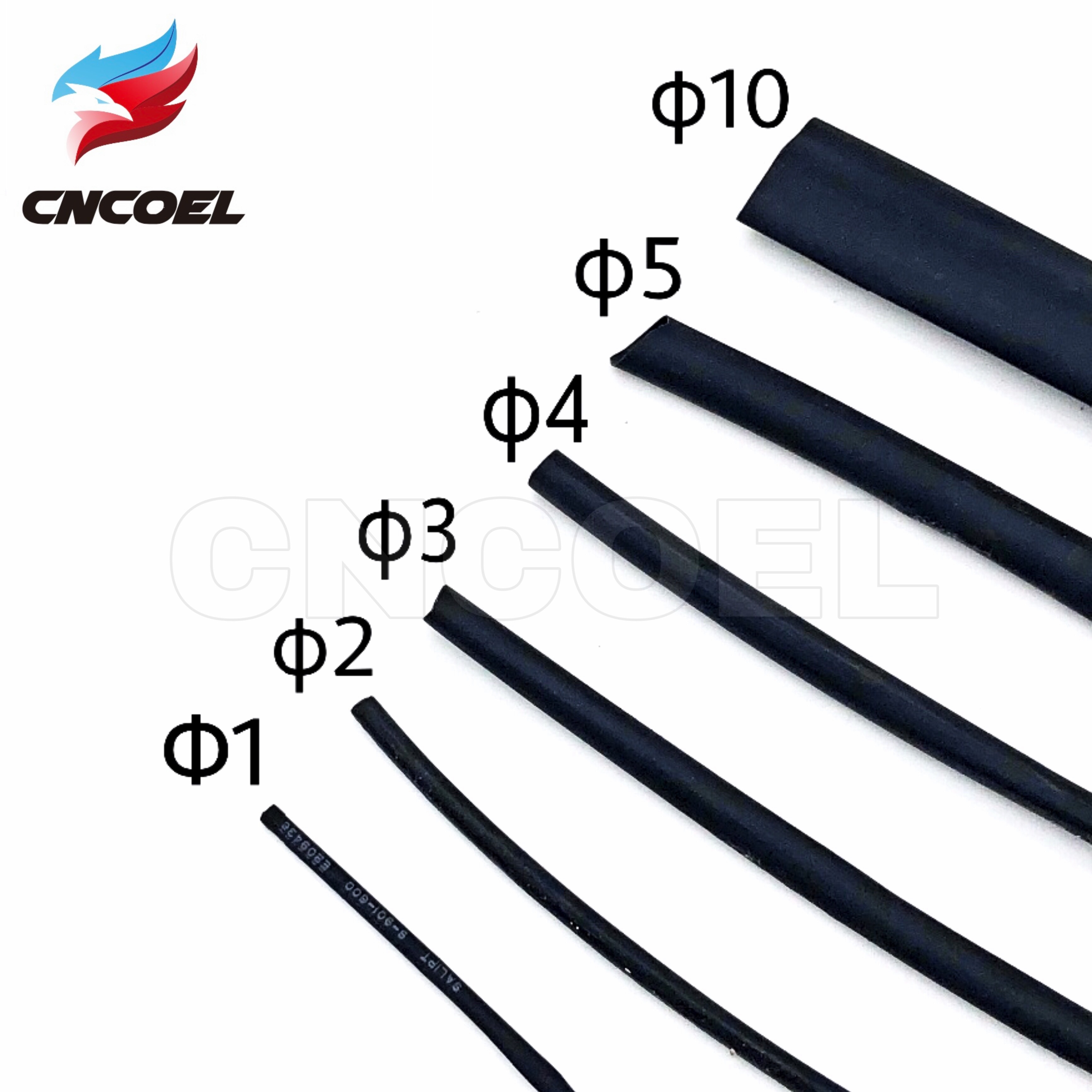 5M  Φ5mm Black Heat Shrink Tube  2:1 Car Cable Wire Electrical Tubing Sleeving 