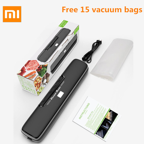 Xiaomi Mijia Vacuum Packing Machine Vacuum Sealer For Food Storage New Food Packer Vacuum Bags for Vacuum Package Include 15Pcs ► Photo 1/1