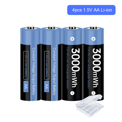 1.5v 30000mWh AA polymer lithium li-ion rechargeable batteries aa battery for thermometer ► Photo 1/6