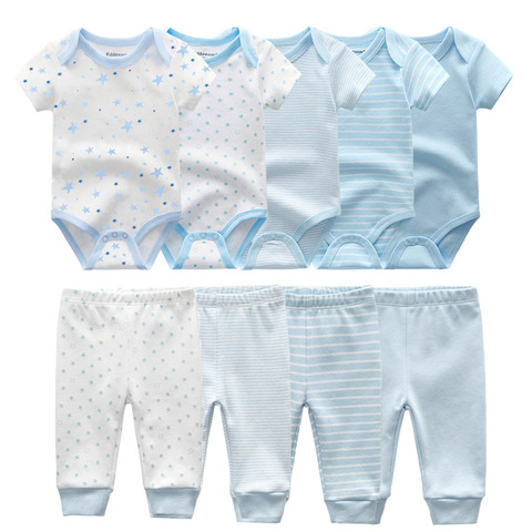 2022 Solid Bodysuits+Pants Baby Boy Clothes Clothing Sets 0-12M Baby Girl Clothes Unisex Newborn Girls Baby Cotton Roupa de bebe ► Photo 1/6