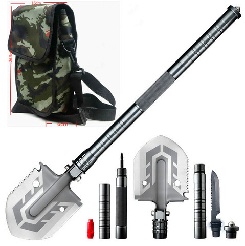 Multi-function tactical shovel outdoor military forklift carrying outdoor off-road snow shovel outdoor survival folding shovel ► Photo 1/6
