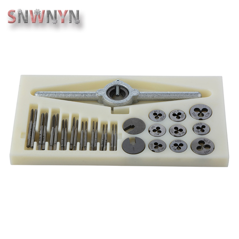 31Pcs/Set M1-M2.5 Mini HSS Metric Tap and Die Set  NC Screw Thread Plugs Taps Threading Tapping Tapping Hand Tools Kit ► Photo 1/6