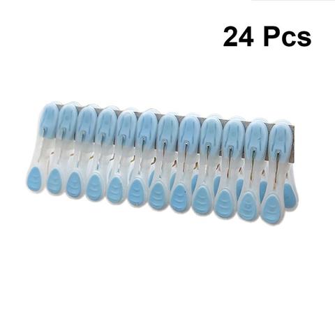 24 Pcs Plastic Clothespins Multifunctional Large Laundry Clips Windproof Photo Clips for Underwear Socks Drying Clothing Storage ► Photo 1/6