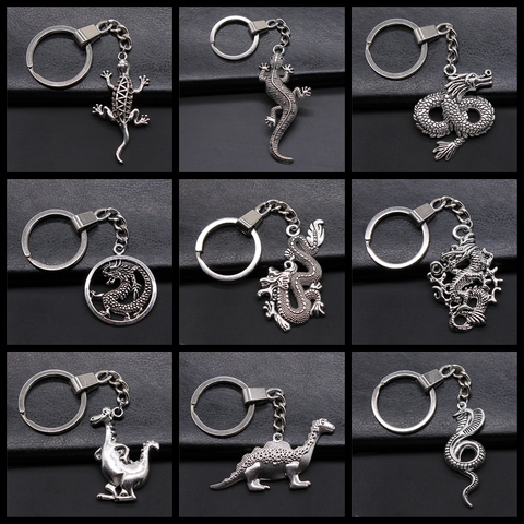 New Fashion Keychain Animal Dragon Gecko Lizard Dinosaur Snake Pendants DIY Car Key Chain Ring Holder Souvenir For Gift ► Photo 1/1