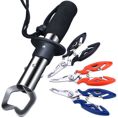 Sougayilang High Quality Compact Fishing Grip Stainless Steel Fish Lip Gripper Fishing Tackle Tools  Fish Lip Gripper Set ► Photo 1/6