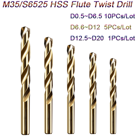 Cobalt High Speed Steel Twist Drill Bit M35 M2 Stainless Steel Tool Set Accessories for Metal Drilling Cutter Machine HSS ► Photo 1/5