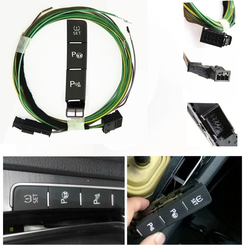 Car Tire Pressure Monitoring Parking assist PLA PDC OPS Automatic Radar Switch Button With Cable Wire Accessories For Golf 7 MK7 ► Photo 1/6