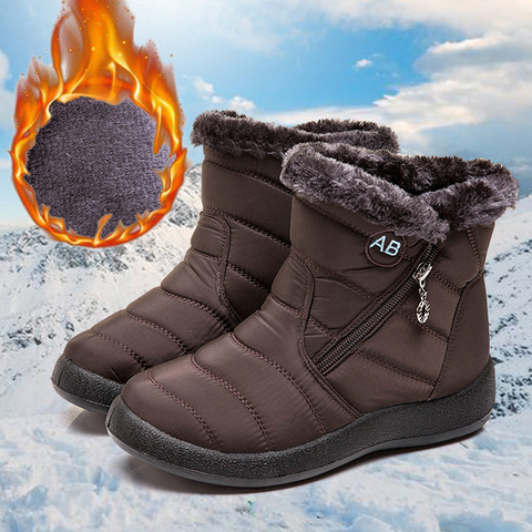 Winter Boots Women Waterproof Snow Boots Female Plush Winter Ankle Boots for Women Booties Warm Shoes Short Botas Mujer ► Photo 1/6