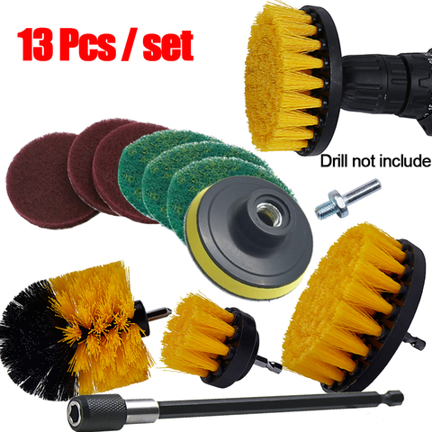 Round Power Scrubber Brush Set Electric Drill Brushes Car Polishing Pads For Car Wheel Bathroom Washing Scrub Cleaning Tools ► Photo 1/6