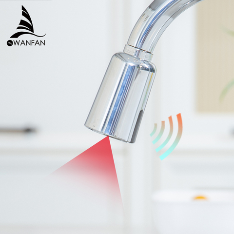 Kitchen Faucet Accessories Touch on Normal Kitchen Faucet ABS Smart Sensor Chrome Silver Sink Fashion Spray Spout WF-2022 ► Photo 1/6