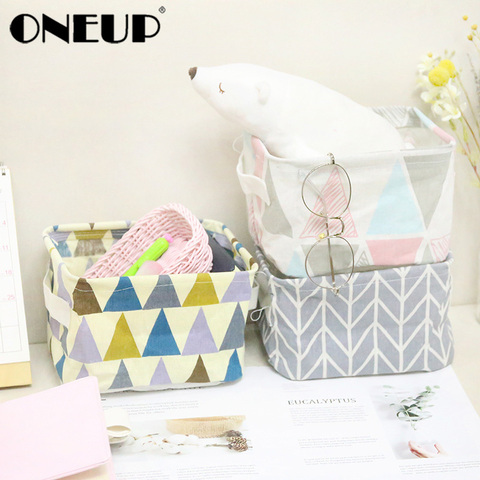 ONEUP Foldable Storage Basket Storage Bin Closet Toy Box Container Organizer Fabric Basket Home Desktop Storage Baskets Bags ► Photo 1/6