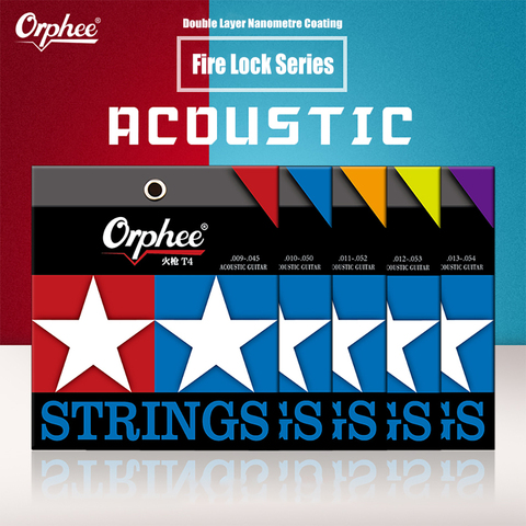 Orphee NEW Fire Lock Series Acoustic Guitar Strings Nano Double-Coated Anti Rust High Level Guitar Strings ► Photo 1/6