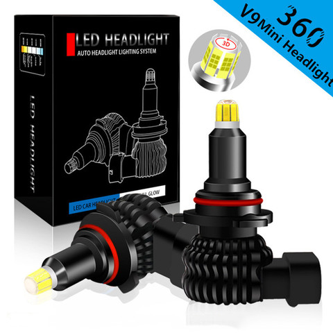 2 pcs 20000LM CANBUS LED H7 Car Headlights Bulbs 360 H1 LED H11 H8 H9 9005 HB3 9006 HB4 9012 HIR2 6000K Auto Lamp Turbo Lights ► Photo 1/6