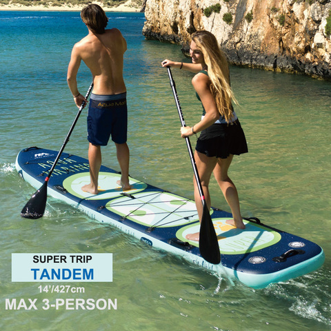 AQUA MARINA new SUPER TRIP TANDEM big size inflatable sup stand up paddle board surf board surfboard inflatable kayak camera ► Photo 1/6