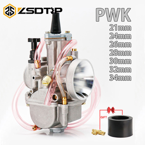 ZSDTRP Universal PWK 21 24 26 28 30 32 34 2T 4T Engine Carburetor Carburador With Power Jet For Koso OKO Keihin 75cc-350cc ► Photo 1/6