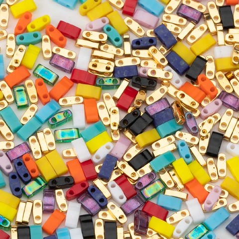 Taidian Miyuki Tila Beads Glass Beads Luxurious  Beaded Bracelets Handmade Crafts Multi Size And Colors 5grams/lot ► Photo 1/6