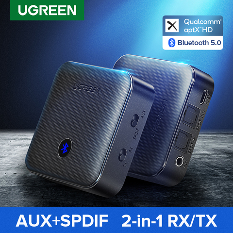 Ugreen Bluetooth 5.0 Receiver Transmitter 4.2 aptX HD CSR8675 for TV Headphone Optical 3.5mm SPDIF Bluetooth AUX Audio Adapter ► Photo 1/6