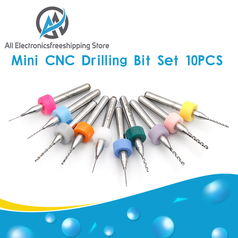 10pcs 0.3mm to 1.2mm PCB mini drill Bit tungsten steel carbide for print circuit board cnc drill Bits Machine ► Photo 1/6