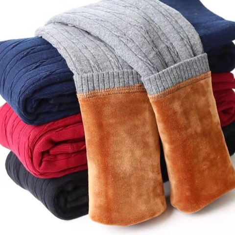 Grils Leggings 2022 Winter Warm Leggings Pants for Kids Kids Leggings Girls Elastic Waist Cotton Thick Pants 2-11 Years ► Photo 1/6