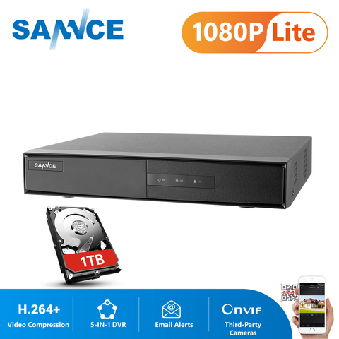 SANNCE 4/8 Channel 1080P 5-in-1 Security DVR HDMI 1080P Hybrid CCTV Video Recorder 4/8CH for Home Surveillance System ► Photo 1/6