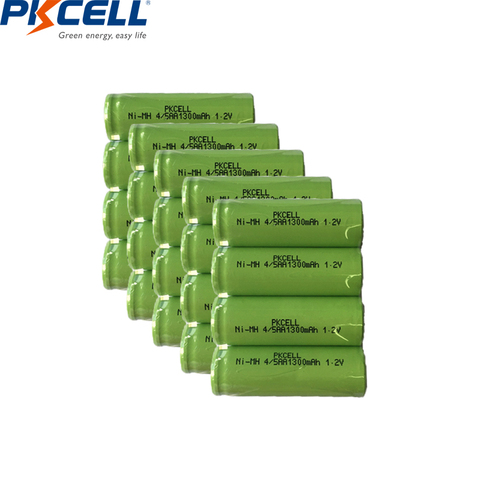 20PCS PKCELL 1.2V NIMH Battery 4/5AA 14430 1300mah Rechargeable Battery Flot top ► Photo 1/2