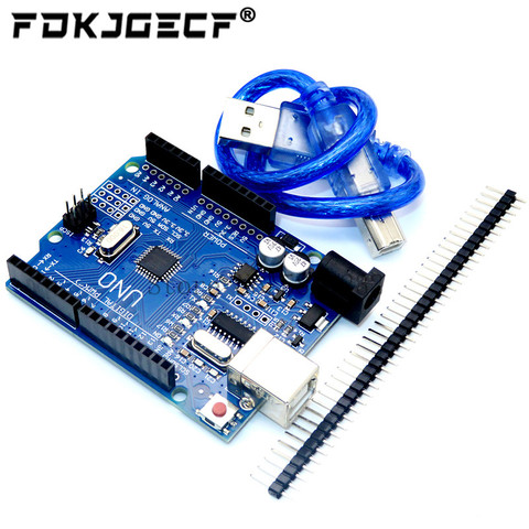 One set UNO R3 CH340G+MEGA328P Chip 16Mhz For Arduino UNO R3 Development board + USB CABLE ► Photo 1/6