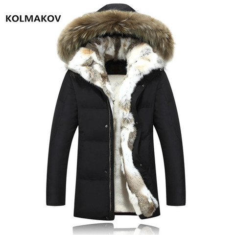 2022 winter Men and women duck down jacket men's coat parkas warm Rabbit fur collar Hooded Warm Down Coat Male Parkas men ► Photo 1/6