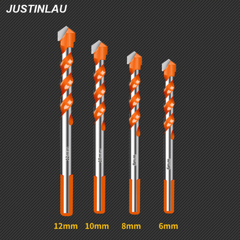 JUSTINLAU Electric Tools Diamond Drill Bit Hammer Concrete Ceramic Tile Metal Drill Bits Round Shank DIY Wall Hole Saw Drilling ► Photo 1/5