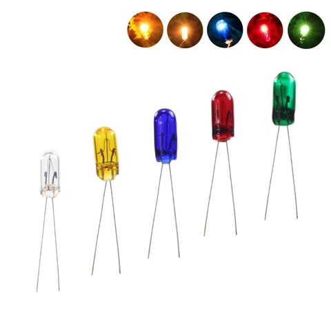 100pcs 3mm 12V Mini Grain of Wheat Bulbs Mixed Color Red Yellow Blue Green Warm White MP02 Railway Modeling ► Photo 1/6