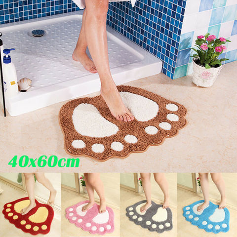 Buy Online Multi Colors Feet Shaped Floor Mat For Home Living Room Mat Toilet Rug Bathroom Carpet Bath Mats Alitools