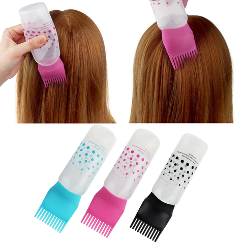 3 Colors Shampoo Bottle  Plastic Oil Comb Applicator Bottles Big Capacity Dispensing Salon Hair Coloring Styling Accessories ► Photo 1/6