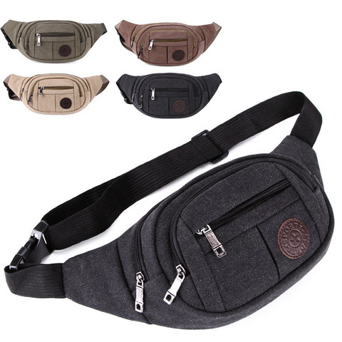 1 Piece Canvas Fanny Pack For Women Chest Rig Bag Belt Bag Mens Shoulder Bag Holster ► Photo 1/6