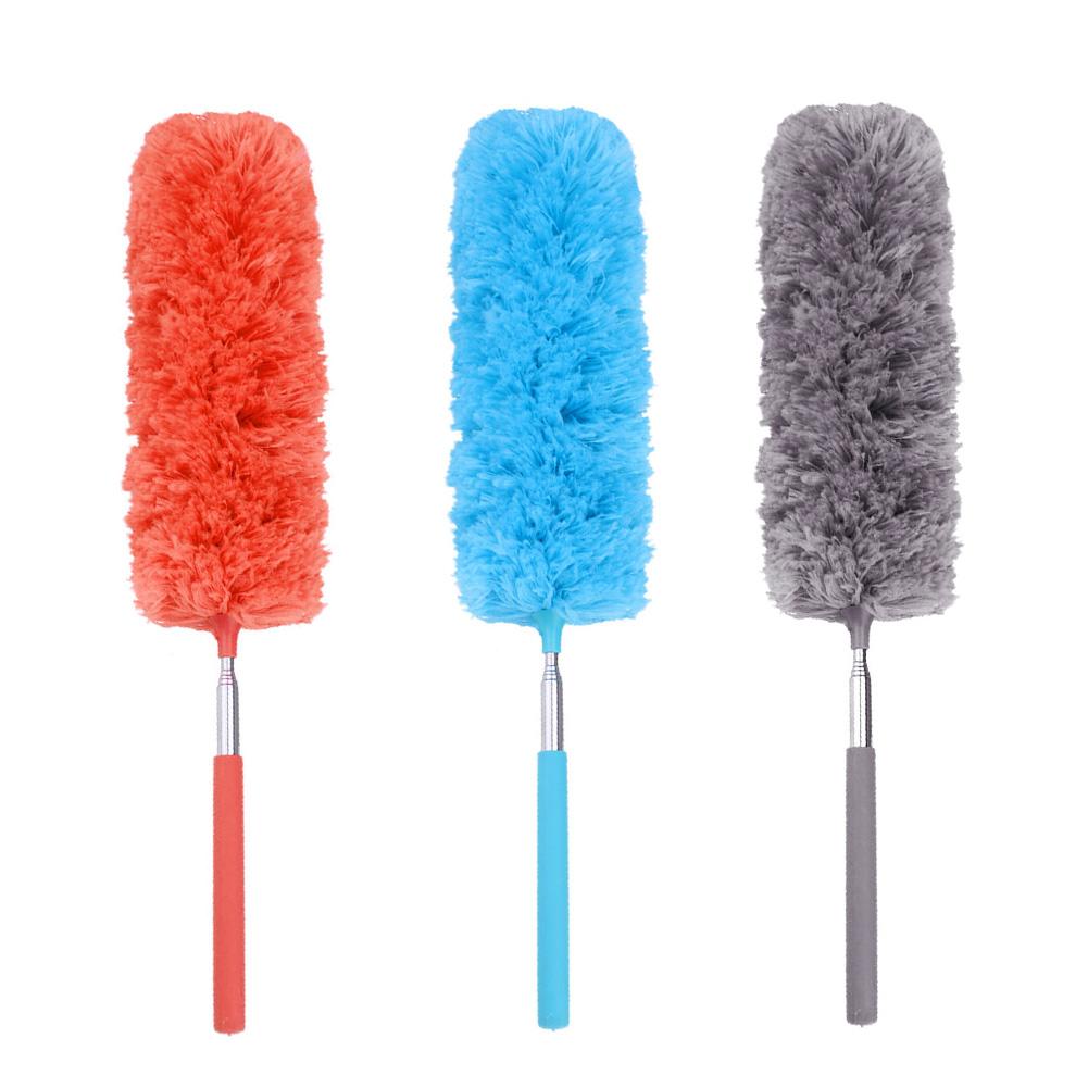 Adjustable Soft Microfiber Feather Duster Dusting Brush Household Cleaning Tool 