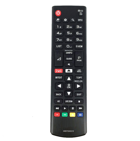 Brand New AKB75095312 Replacement For LG LED TV Remote Control With ivi Button Fernbedienung ► Photo 1/3