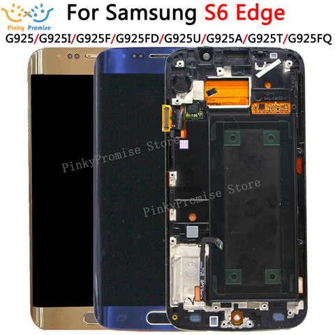 100% Tested 5.1'' SUPER AMOLED Display for SAMSUNG Galaxy S6 edge LCD G925 G925I G925F Touch Screen Digitizer with frame ► Photo 1/6