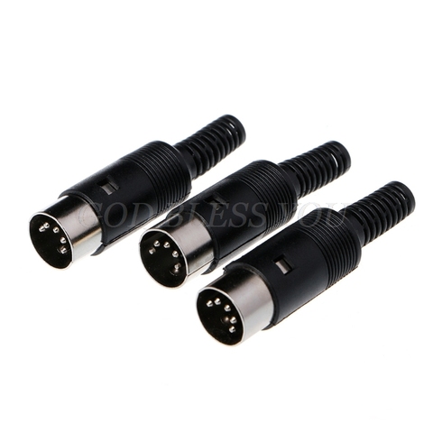 3 Pcs DIN Male Plug Wire Connector with Plastic Handle Cable Connector 5 Pin with Plastic Handle Drop Shipping ► Photo 1/6