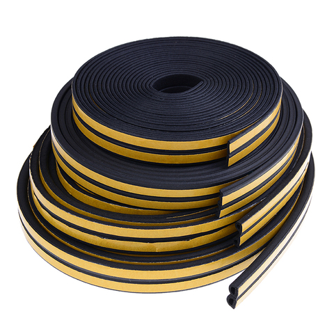 10m E/D/P/I Type Self Adhesive Foam Rubber Weatherstrip Doors Window Soundproof Seal Strip Sealed Door Collision Strip 2m Seal ► Photo 1/6