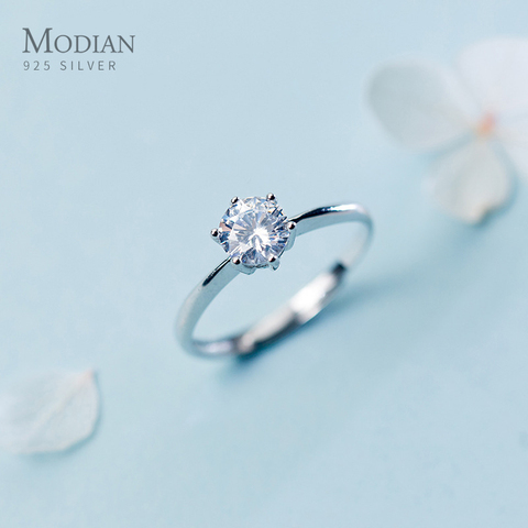 Modian 3 Different Size Dazzling AAA Zircon Ring for Women Fashion 925 Sterling Silver Wedding Engagement Ring Fine Jewelry ► Photo 1/5