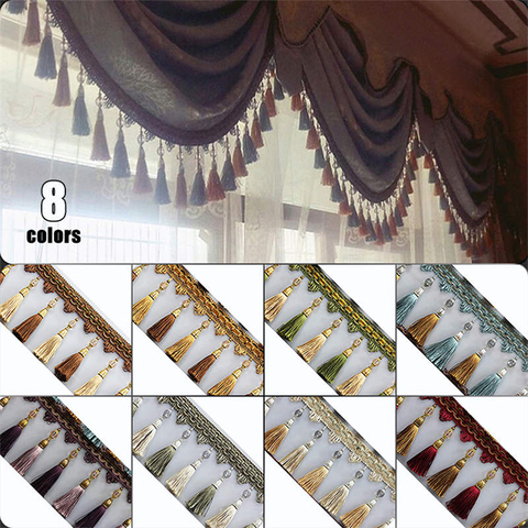 Beaded Lace Curtain Sewing Tassel Fringe Trim Upholstery Curtain Ribbon Supplies ► Photo 1/6